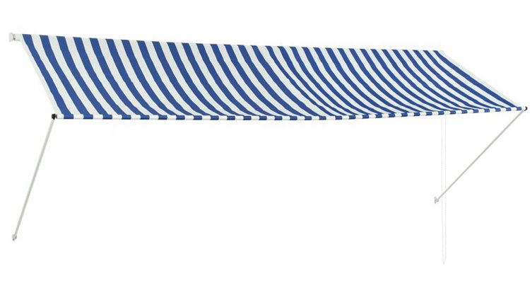 Copertina retractabila, albastru si alb, 350 x 150 cm Alti producatori